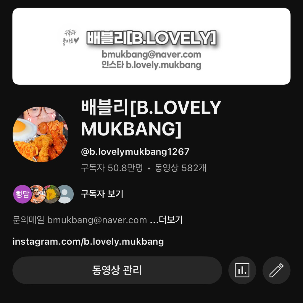 팔로우픽 - followPick | 먹방, 일상브이로그 50만 유튜버 배블리